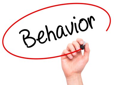 Adam el davranışı ile siyah kalemi görsel ekranda yazma..