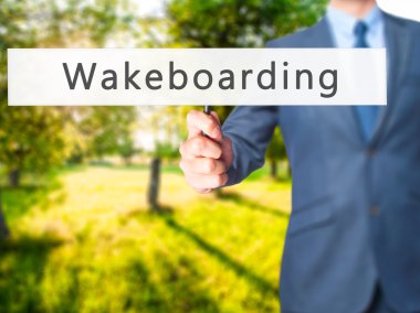 Wakeboarding - İşadamı el tutma işareti