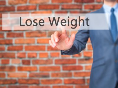 Kilo Ver - İşadamı el dokunmatik ekranda düğmeye basarak i