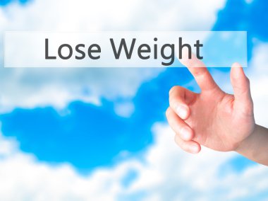 Kilo Ver - El bulanık arka plan kibir bir düğmeye basarak