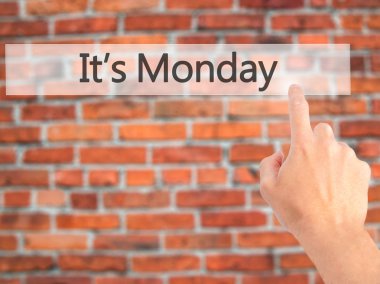 İş yaratma - dokunmatik ekran butonuna işadamı el basarak 