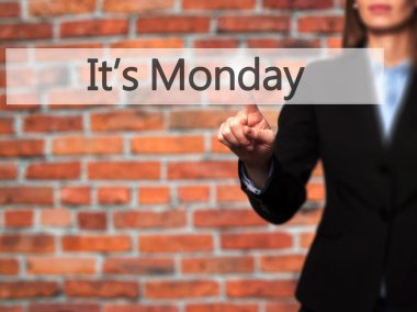 İş yaratma - dokunmatik ekran butonuna işadamı el basarak 