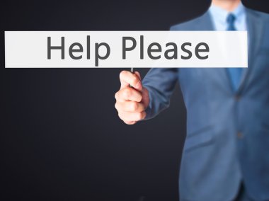 Ücretsiz teklif - dokunmatik ekran butonuna işadamı el basarak