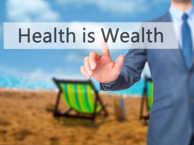 Ücretsiz teklif - dokunmatik ekran butonuna işadamı el basarak