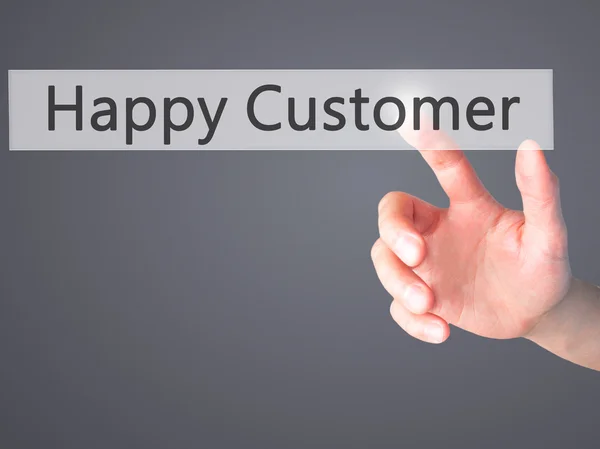 Oferta Gratuita - Empresario pulsando el botón de mano en la pantalla táctil en —  Fotos de Stock