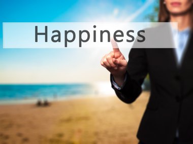 Ücretsiz teklif - dokunmatik ekran butonuna işadamı el basarak