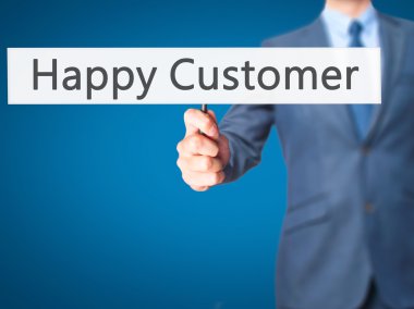 Ücretsiz teklif - dokunmatik ekran butonuna işadamı el basarak