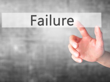 Hata - arka plan bulanık kavramı o üzerinde bir düğmeye basarak el