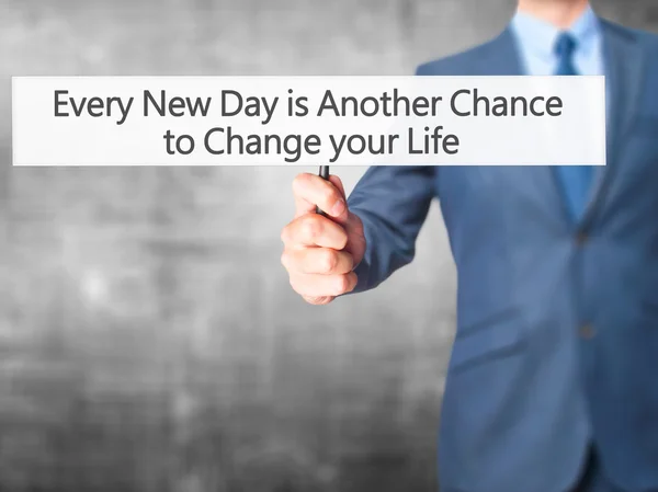 Každý nový den je další šanci změnit svůj život - Businessma — Stock fotografie