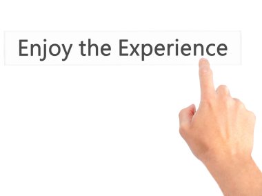 - Bulanık backgro üzerinde bir düğmeye basarak el keyfi yaşayın