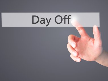 Gün - arka plan bulanık kavramı o üzerinde bir düğmeye basarak el kapalı