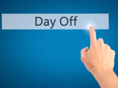 Gün - arka plan bulanık kavramı o üzerinde bir düğmeye basarak el kapalı