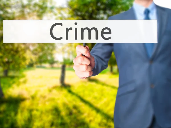 Crime - Business man showing sign — Stock Photo, Image