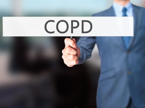 COPD - üzletember mutató jel — Stock Fotó