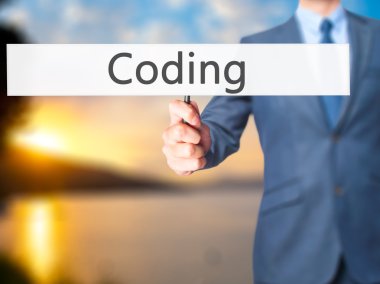 -İş adamı işaret gösteren kodlama