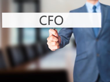 Cfo (Chief Financial Officer) - İş adamı işareti gösteren