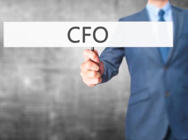 Cfo (Chief Financial Officer) - İş adamı işareti gösteren