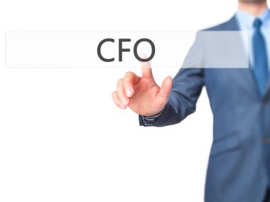 Cfo (Chief Financial Officer) - Digital sc üzerinde işadamı basın