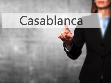 Casablanca - dokunmadan veya düğmeye işaret izole el