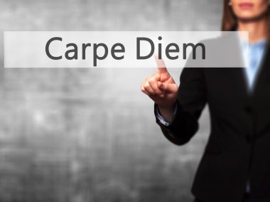 Carpe Diem - dokunmadan veya düğmeye işaret izole el
