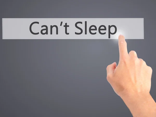 Nie spać - ręcznie naciskając przycisk na koncer niewyraźne tło — Zdjęcie stockowe