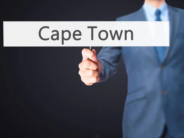 Кейптаун - Деловой человек показывает знак — стоковое фото