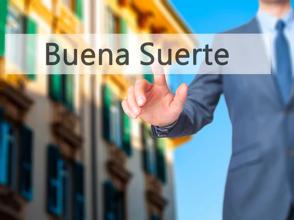 Buena Suerte - Empresario haga clic en vir — Foto de Stock