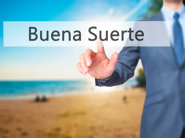 Buena Suerte - Empresario haga clic en vir — Foto de Stock