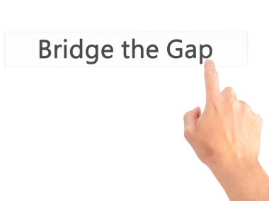 Köprü - arka plan bulanık co üzerinde bir düğmeye basarak el