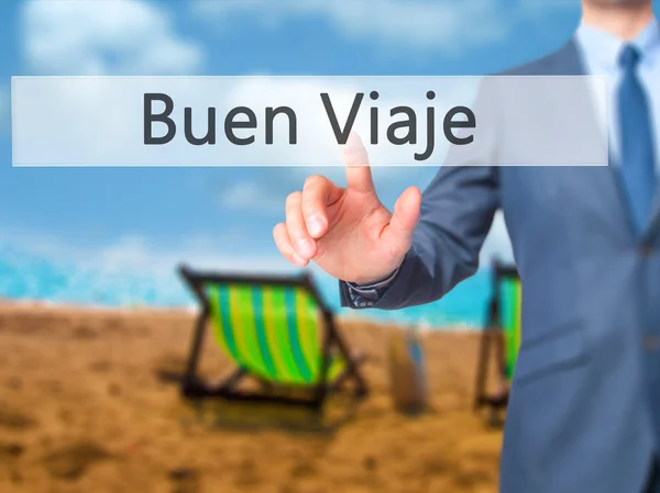 Buen Viaje - Empresario tocan a tope la mano — Foto de Stock