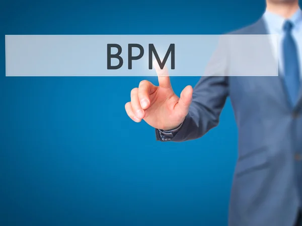 BPM (Gestão de Processos de Negócio) - Empresário mão toque bunda — Fotografia de Stock