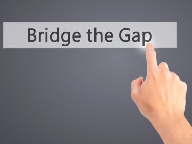 Köprü - arka plan bulanık co üzerinde bir düğmeye basarak el