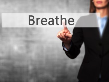 -Nefes üzerinde sanal bir sc modern düğmelere basarak işkadını