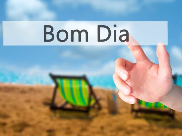 Bom Dia - Bom dia - Pressionar um botão — Fotografia de Stock