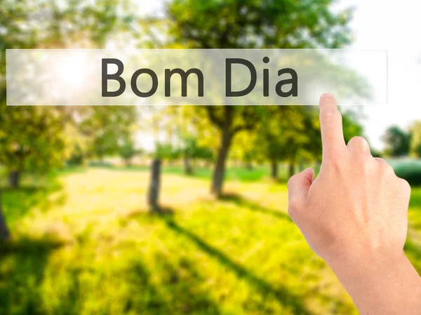 Bom Dia - Bom dia - Pressionar um botão — Fotografia de Stock