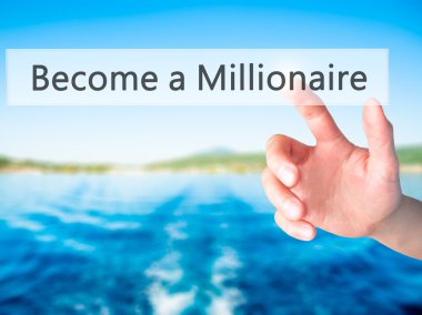 Bir Milyoner - Bulanık backgro üzerinde bir düğmeye basarak el