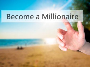 Bir Milyoner - Bulanık backgro üzerinde bir düğmeye basarak el