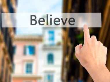 -Arka plan bulanık kavramı o üzerinde bir düğmeye basarak el inan