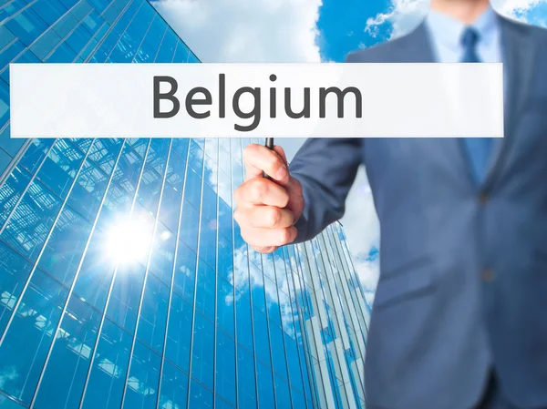 Belgia-biznesmen znak dłoni — Zdjęcie stockowe