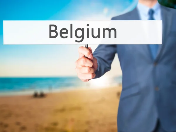 Belgia-biznesmen znak dłoni — Zdjęcie stockowe