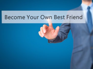 Kendi Best Friend - işadamı el düğmeye basmak ol