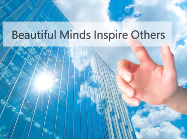 Güzel kafasında diger - blurr üzerinde bir düğmeye basarak el ilham