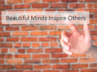 Güzel kafasında diger - blurr üzerinde bir düğmeye basarak el ilham