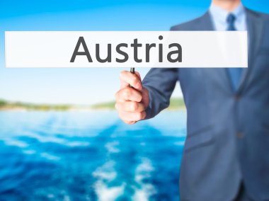 Avusturya - işaret gösteren iş adamı