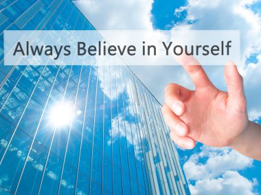 Her Zaman Kendinize İnanın - El bulanık b bir düğmeye basarak