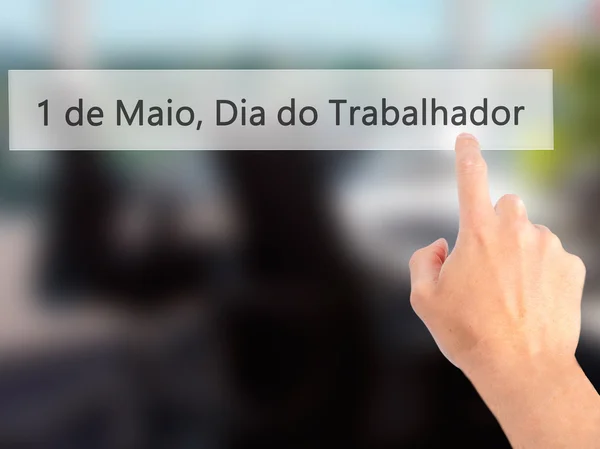 1 Dia 做 Trabalhador de Maio (在葡萄牙︰ 5 月 1 日，劳动节) — 图库照片