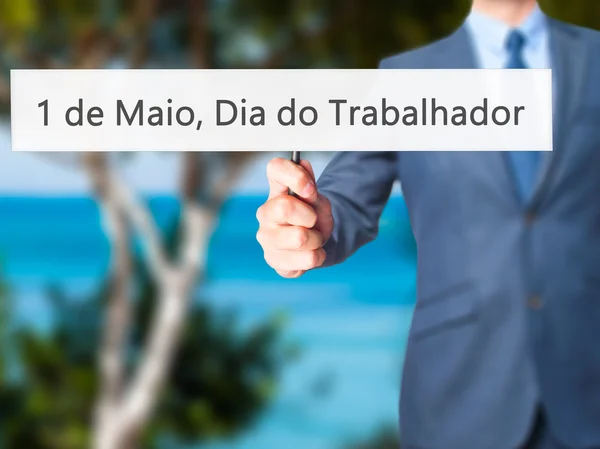 1 de maio, dia do trabalhador (auf portugiesisch: 1. Mai, Tag der Arbeit) — Stockfoto