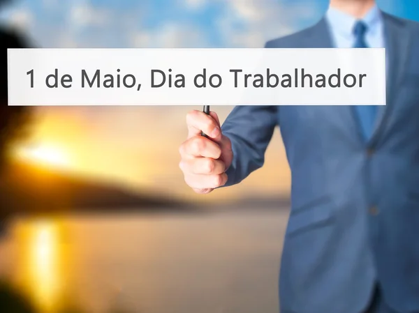 1 de maio, dia do trabalhador (auf portugiesisch: 1. Mai, Tag der Arbeit) — Stockfoto