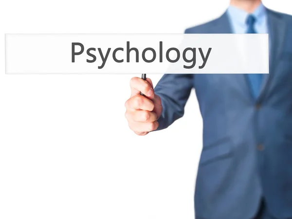 Psychology - Business man showing sign — Stock Photo, Image