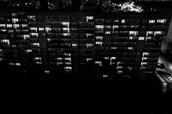 Blick Von Oben Auf Die Dächer Moderner Wohnblocks Uljanowsk Wohnviertel — Stockfoto